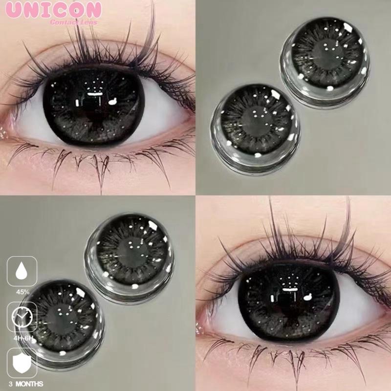  Lens Mắt Kính Áp Tròng đen trà sữa thái ming black Dia 14.5mm Gdia 13.9mm  Giá 1 Đôi + Kèm Khay Dụng Cụ  