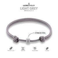 Gambar Gelang Tali Pria Original - LIGHT GREY | Premium Quality Cord Bracelet dari Lucre Jewelry Kota Administrasi Jakarta Timur 1 Tokopedia