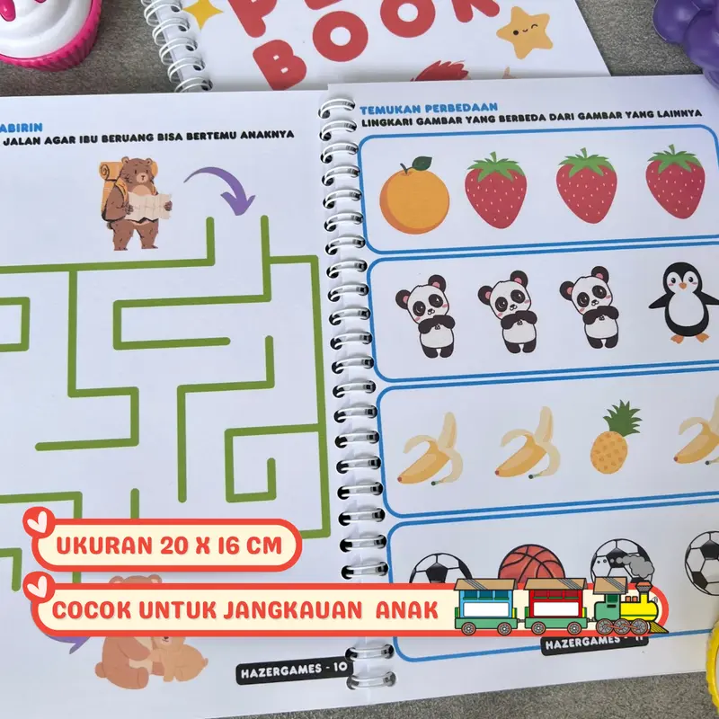 Play Book Buku Aktivitas Anak Worksheet Usia 2 3 4 5 Tahun 7