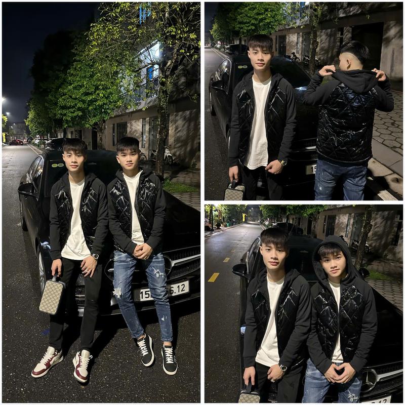 Áo Phao AP037 Hoạ Tiết Phối Tay Phối Nỉ Da Cá Mũ Hai Lớp Thời Trang Nam