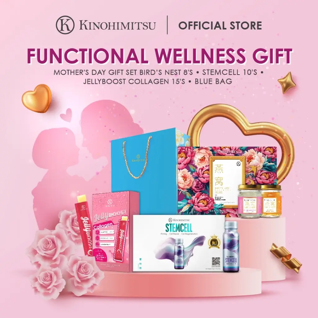 [Mother's Day] Kinohimitsu Fuctional Wellness Gift (Mother's Day Bird's Nest 8's + Stemcell 10's + Jellyboost Collagen)