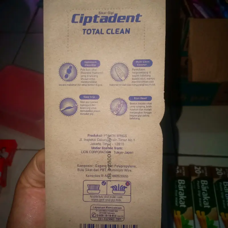 Paket Hemat - Pasta Gigi Barakat 3 Pcs + Ciptadent Sikat Gigi 3 Pcs Mulut 3