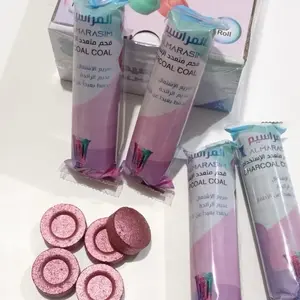 Arang Magic Rainbow Almarasim 1box isi 80Pcs untuk Pembakar dupa/Bukhur