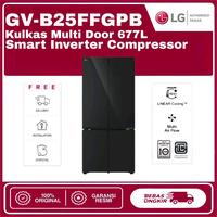 Gambar LG Kulkas Multi Door GV-B25FFGPB 677L/617L Terbaru dengan Auto Ice Maker Hitam Door Cooling & ThinQ Smart Technology - Pintu - Luar Jatabek(kayu) dari LGAuthorizedDealer Kota Administrasi Jakarta Barat 1 Tokopedia
