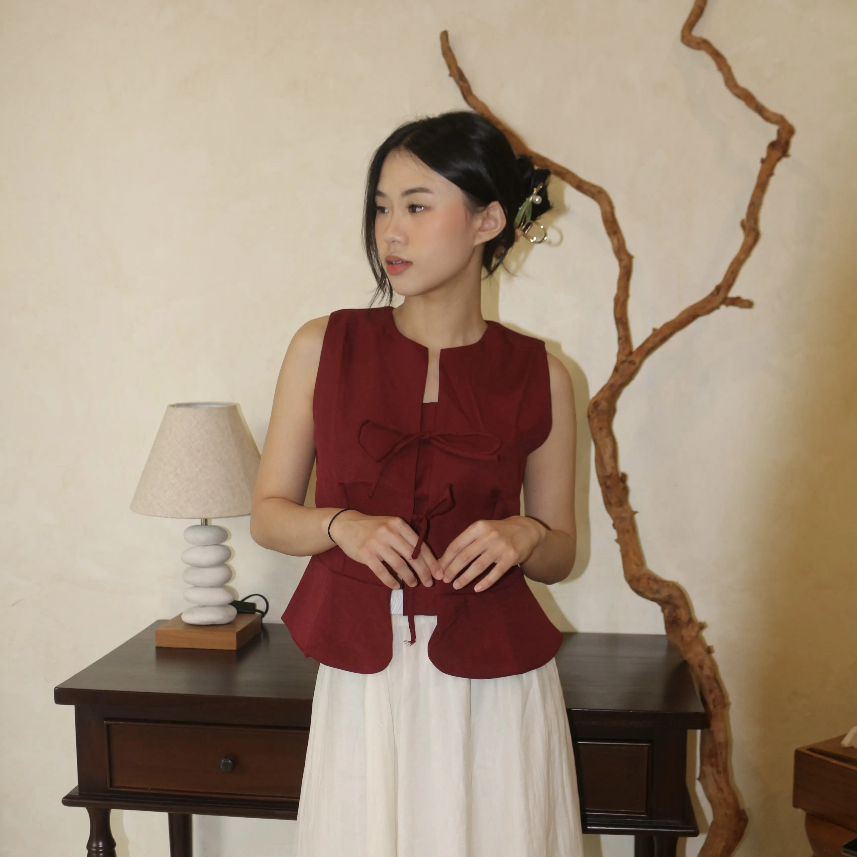 BAECHIC.CO - Fortune Vest Top | Atasan Vest Wanita Basic Premium / Atasan Vest Rompi Casual Wanita