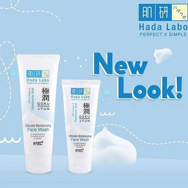 Hada Labo Gokujyun Ultimate Moisturizing Face Wash Hyaluronic Wajah facial pembersih  wajah Acid Kering jerawat 3