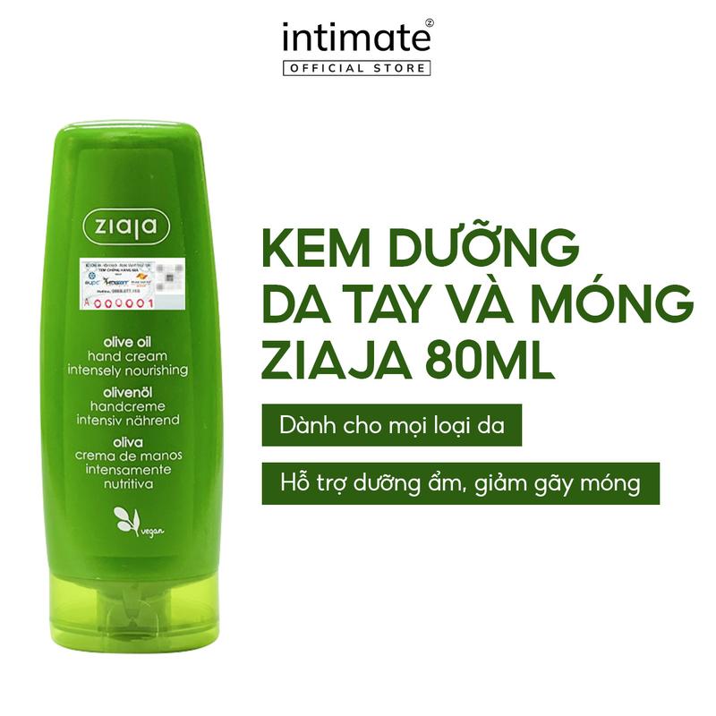 Kem dưỡng da tay & móng Ô Liu Ziaja dưỡng ẩm da mềm mịn giúp móng chắc khỏe 80ml