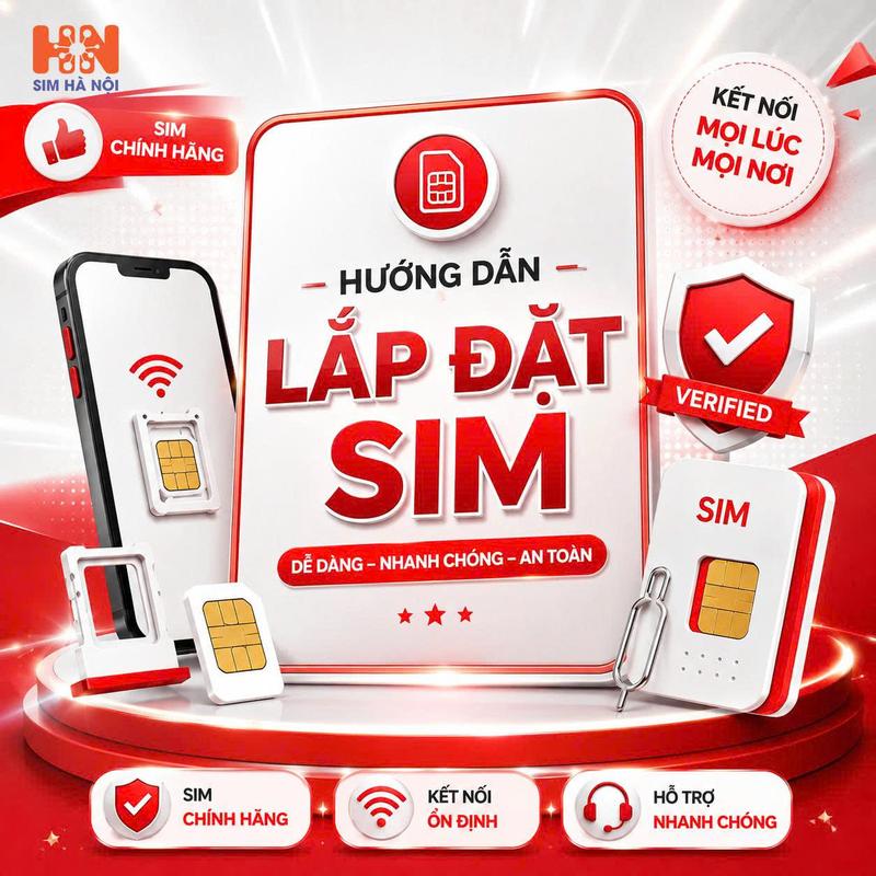 Phiếu Sim Hà Nội, Hướng dẫn lắp đặt sim, gửi kèm