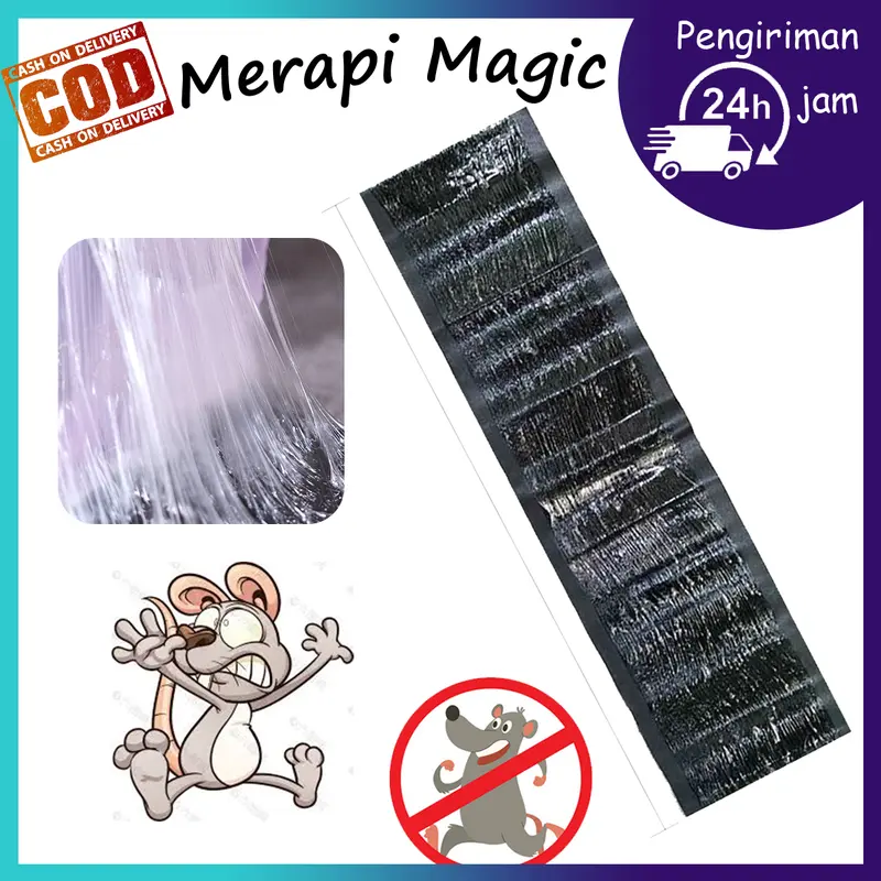 【COD】Papan Mouse Karet Hitam Kuat Ukuran 60cm 120cm Perangkap tikus besar yang lengket 0