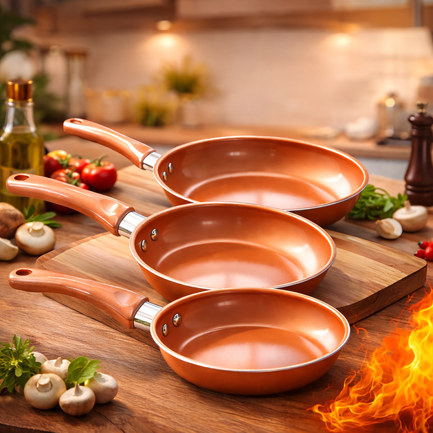 Frigideira Antiaderente Cerâmica Do Chef Não Gruda Não Vai Óleo Utensilios Domestico Cozinha