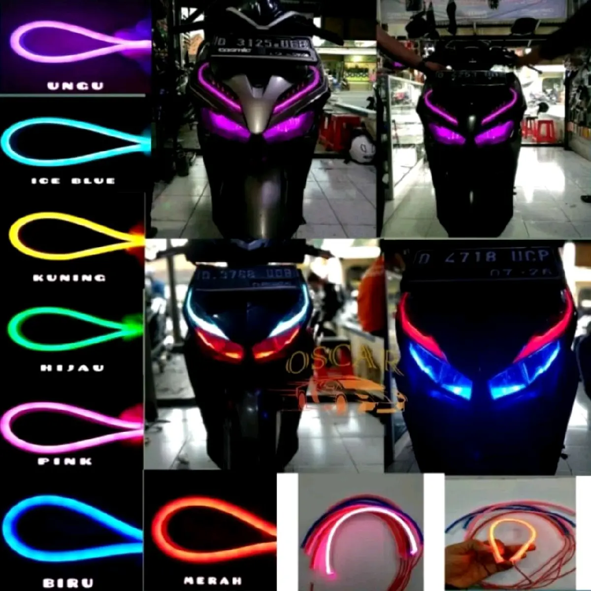 Lampu alis neon fleksibel Led slim 30cm  (1pcs) grade a tidak berbintik Pemasangan universal untuk semua mtr Car