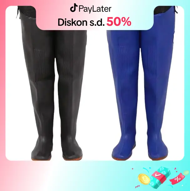 [ASFER]Sepatu BOOT Sawah Ladang  Empang Panjang Sampai Paha 72.5CM Elastis Di Atas Lutut Anti Slip Ukuran 39-45 Karet