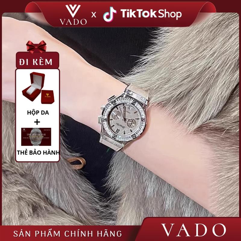   VD - DH2J  Đồng hồ mặt tròn số đính đá sang trọng hỗ trợ kháng nước - DH2 JRANDE 