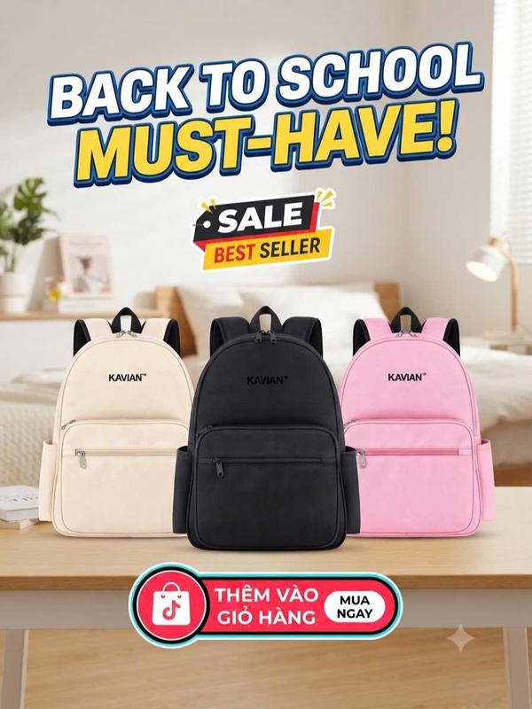 [TẶNG 1 CHÚ GẤU] BALO VẢI 600D PU CHỐNG THẤM NƯỚC_PHÙ HỢP CHO CẢ NAM VÀ NỮ