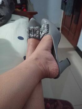 Product Review of HMF Yuiko High Heels Mules Wanita 7 cm AR08 from K**U M**S 2