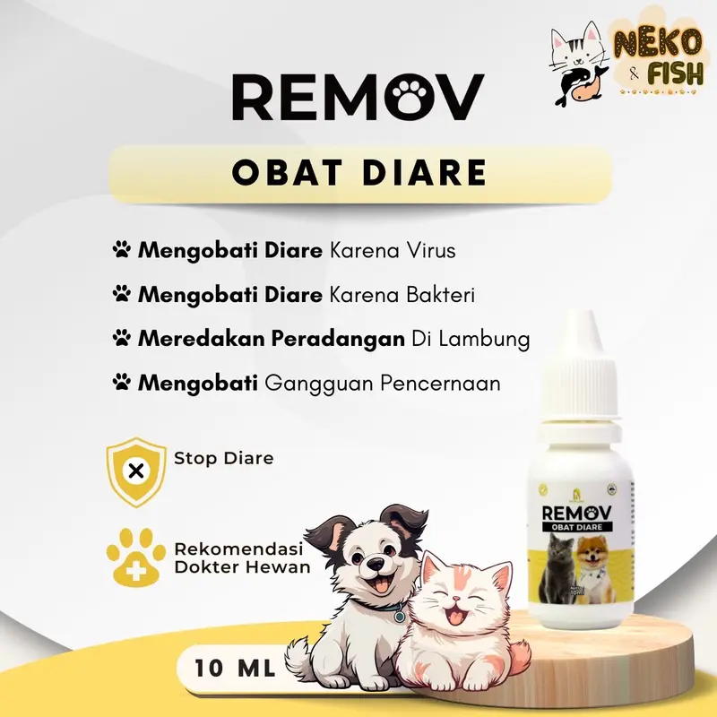 ￼ ￼REMOV OBAT DIARE KUCING & ANJING 10 ml 1