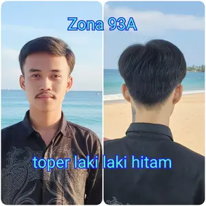 Z 93A Touper Pria Belah Samping, Bahan Fiber High Quality, Natural