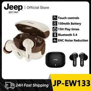 Jeep EW133 Earphone Bluetooth Nirkabel Sejati Suara HiFi Panggilan HD Kontrol Sentuh Earbud Gaming Dengan Mic Tws Wireless Headset Bass