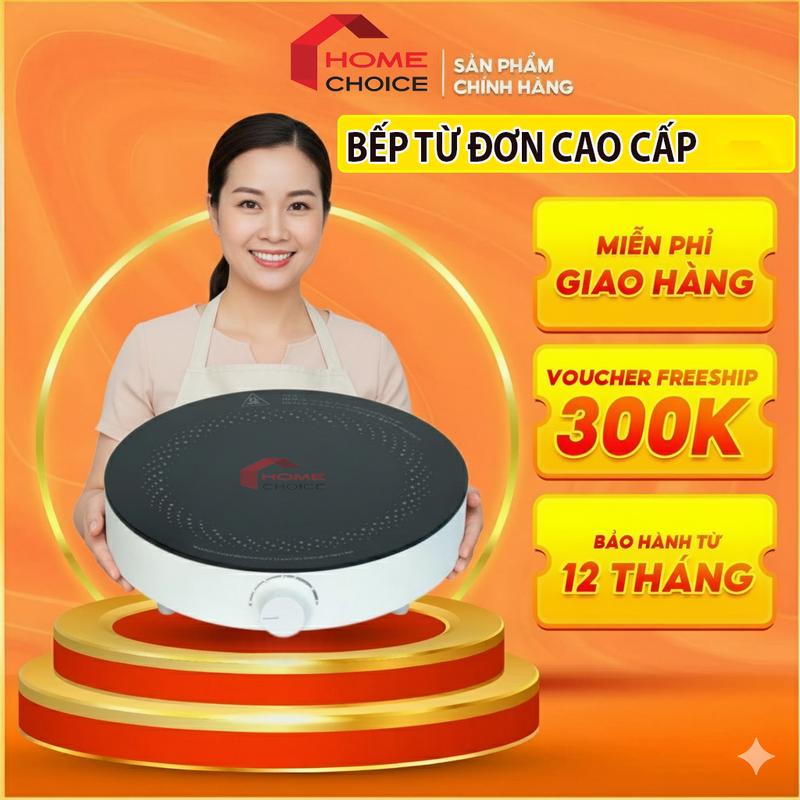 Bếp điện từ tròn Nhật cao cấp - Bếp từ tròn 7 mức dùng được mọi nồi - Bảo Hành…