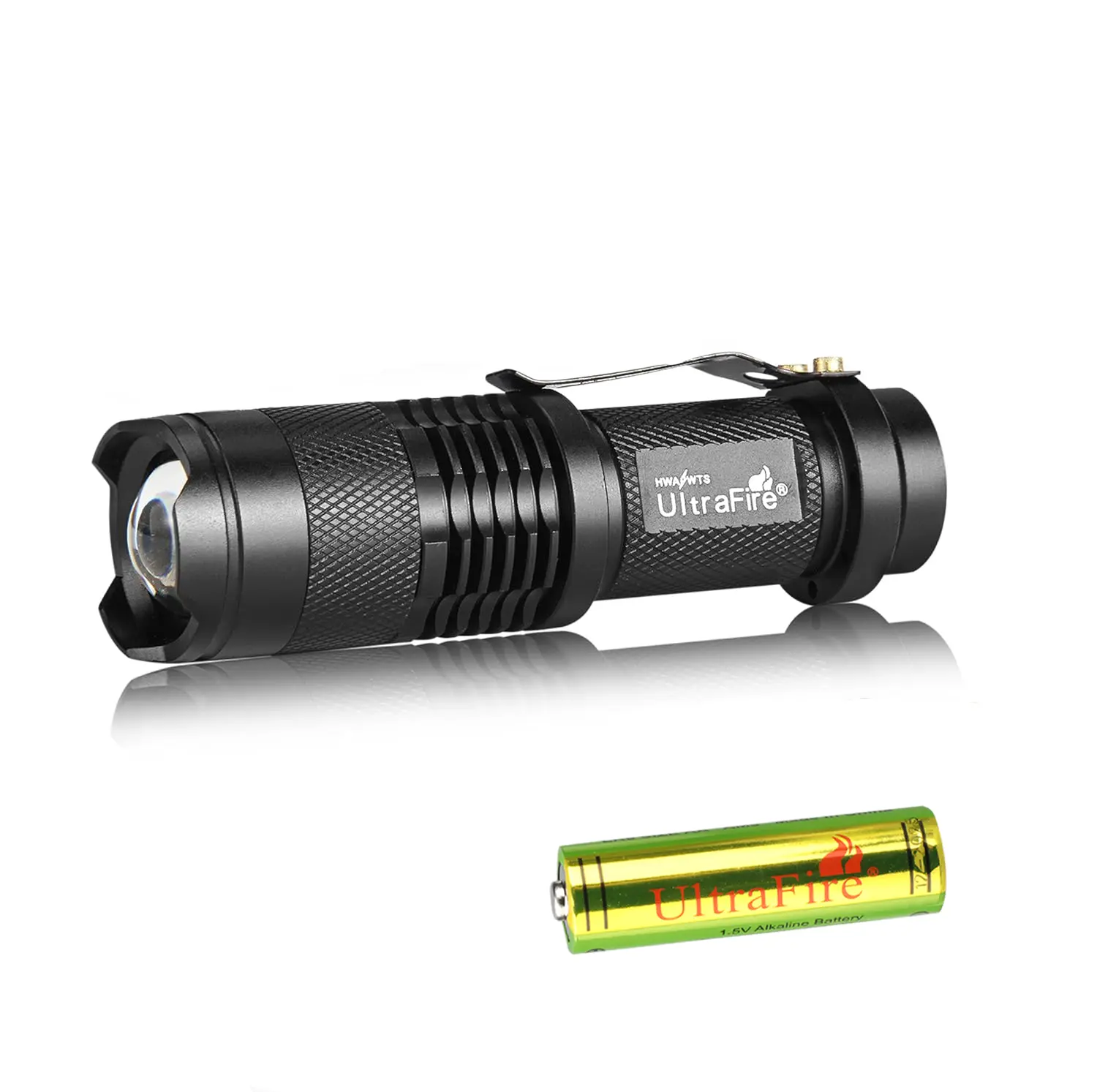 UltraFire SK68 Rechargeable Mini Zoomable High Power Flashlight Water Resistant Portable 3 Mode Tactical Light for Camping Hiking and Versatile Outdoor Use