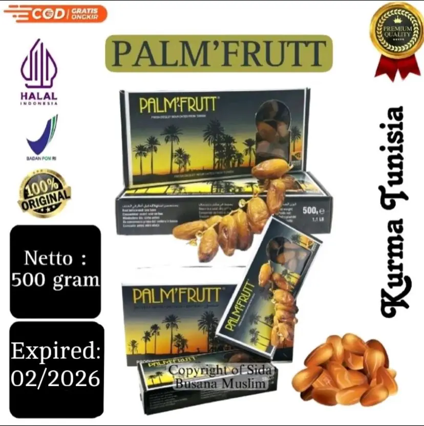 Kurma Tunisia Palm Fruit 500gr ( Kurma Palm Frutt ) Manis