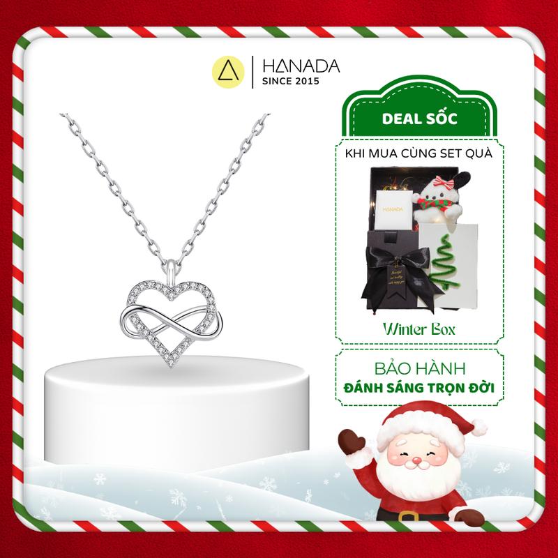  Bộ Quà Tặng 20 10 Dây Chuyền Hanada Bạc 925 Trái Tim Vô Cực Tiểu Thư Nhẹ Nhàng Tặng Bạn Gái 2565 G3 