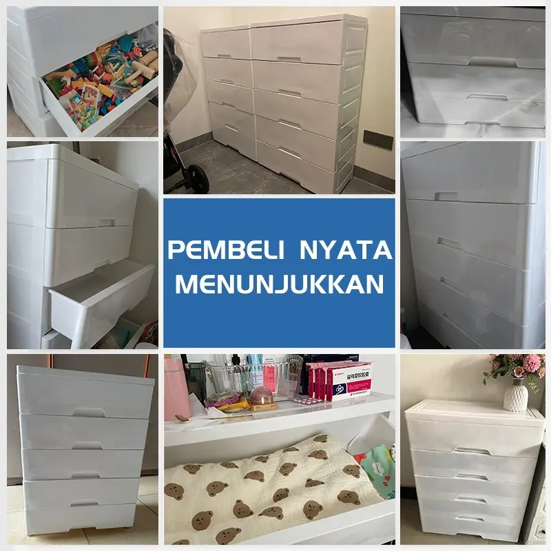 【7 Tingkat】Sakula Lemari Plastik Jumbo 7 Tingkat dengan Roda dan Garansi Lima Tahun - Furniture, Laci 2