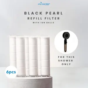 iFILTER - Black Pearl Refill 6pcs - Catridge Penyaring Air untuk Shower Kamar Mandi