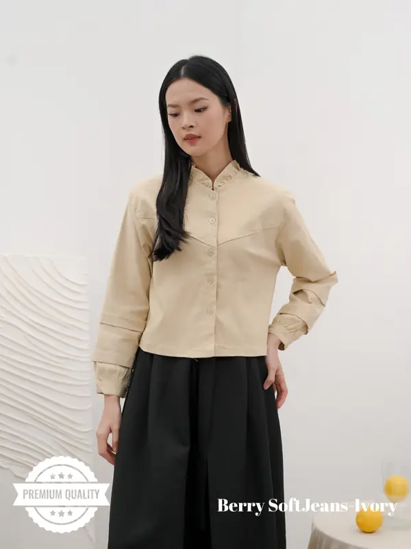 Cammomile NEW BERRY EMERY outer corduray lengan polos 2307011 atasan wanita kekinian jaket wanita korean style 0