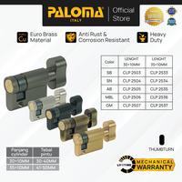 Gambar PALOMA Cylinder Kunci Pintu Silinder Kamuflase Half Cylinder Knob Door HC-KC Brass Kuningan Gold Emas Grey Abu Antique Antik Black Hitam Gunmetal Gun Metal CLP 2503 2504 2505 2506 2507 2533 2534 2535 2536 2537 - Satin Nickel, 35mm + 10mm dari PALOMA Official Kota Administrasi Jakarta Timur 1 Tokopedia