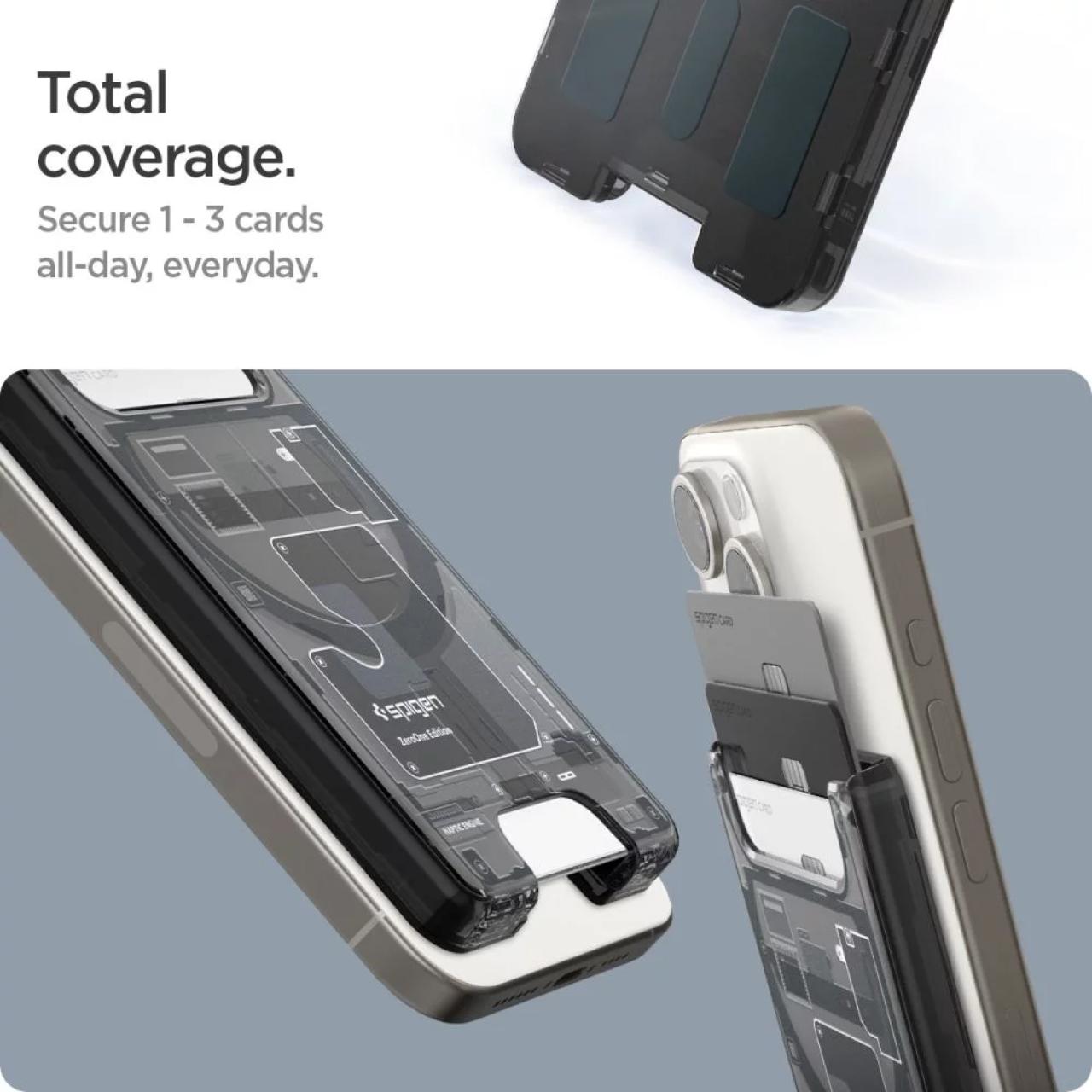 SPIGEN Card Holder Stand Magnetic iPhone 17 16 15 14 13 12 Classic LS Zero One Magsafe Dompet Wallet Kartu Kulit