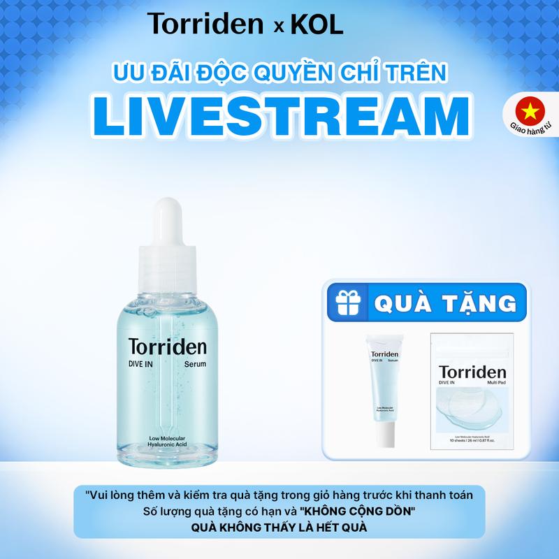 Serum Hyaluronic Acid Torriden Dive In 50ml Hỗ Trợ Dưỡng Ẩm Sâu Phục Hồi Da