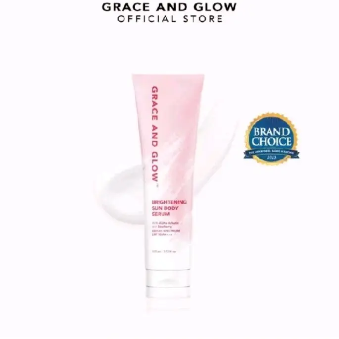 ￼Grace and Glow Brightening Sun Lotion Body Serum SPF 30 PA+++ | Sunscreen | - Sunblock Badan Anti UV with Arbutin + Bearberry