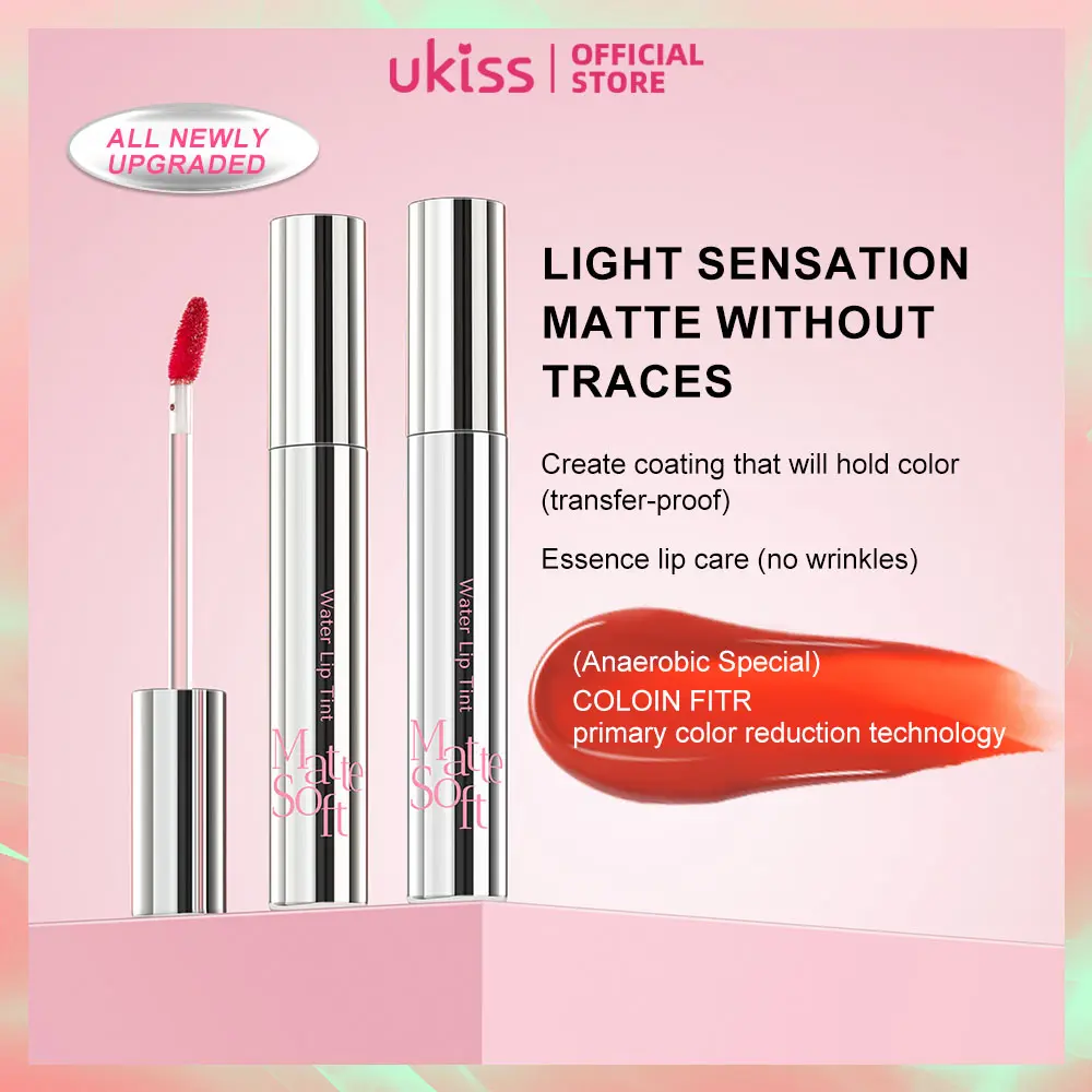 UKISS Matte Lip Tint Soft Touch Lightweight Non-sticky Transferproof 3.3g Cosmecits Women Makeup