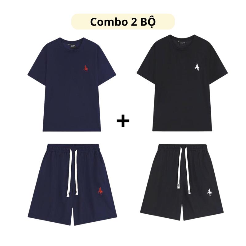 COMBO 2 Bộ quần áo thể thao nam nữ JULIDO logo thêu chất liệu vải Waffle thoáng mát thấm hút mồ hôi.