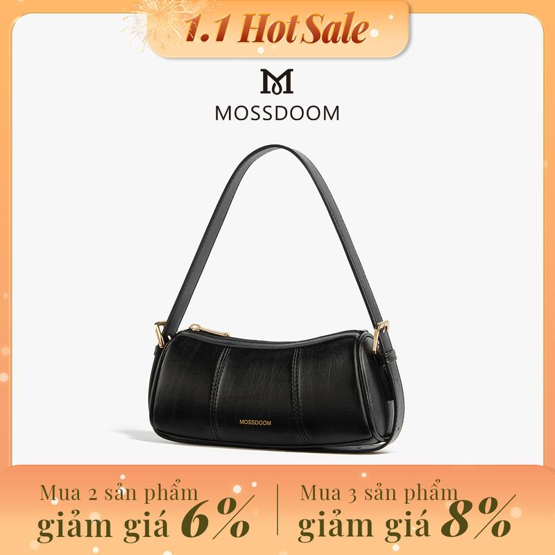  MOSSDOOM Greta Bag Túi đeo vai hình trụ nhỏ giải trí cổ điển cao cấp thu đông 