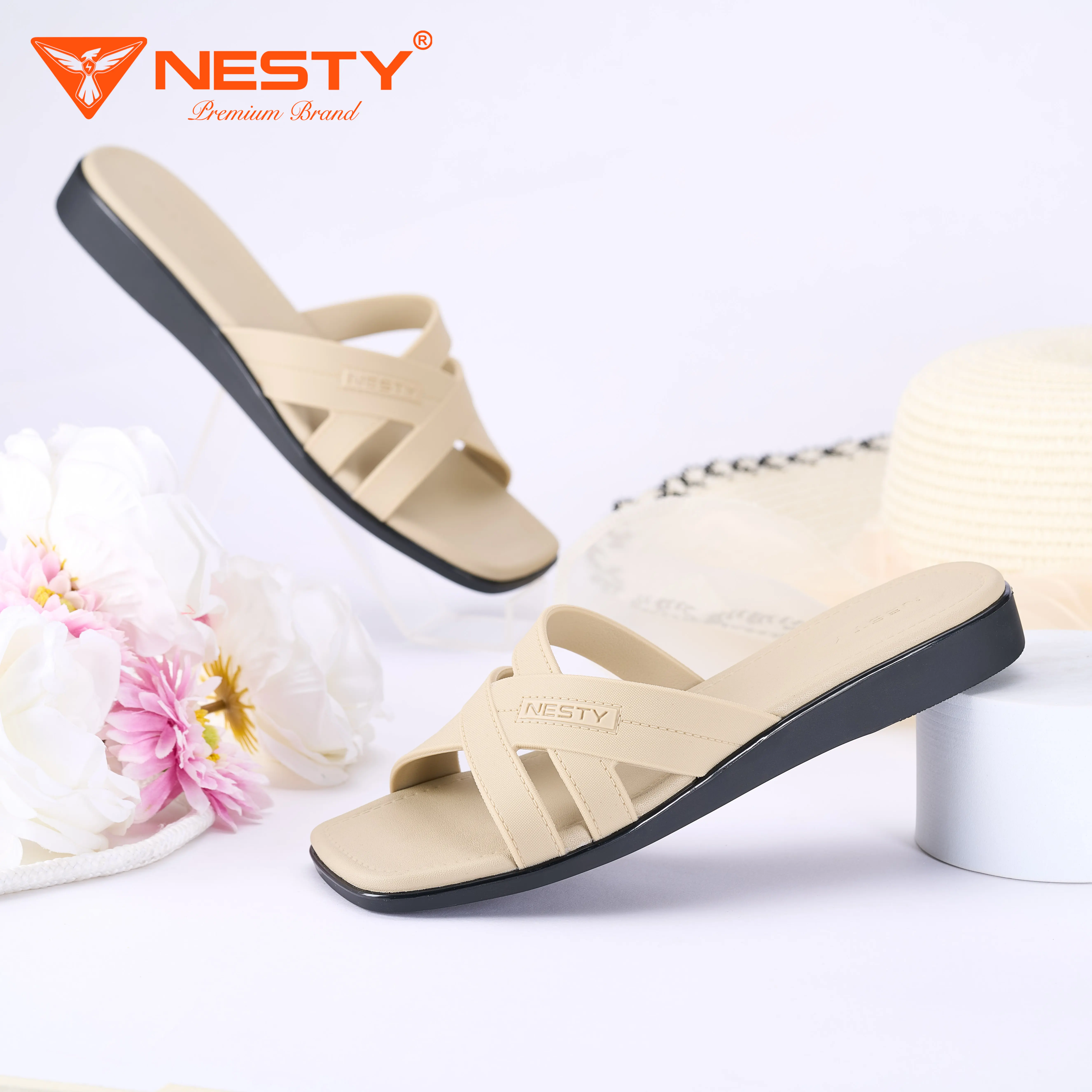 [NE42] NESTY - Dép quai đan nữ kiểu dáng trẻ trung đơn giản nổi bật cao 2cm [KO4]