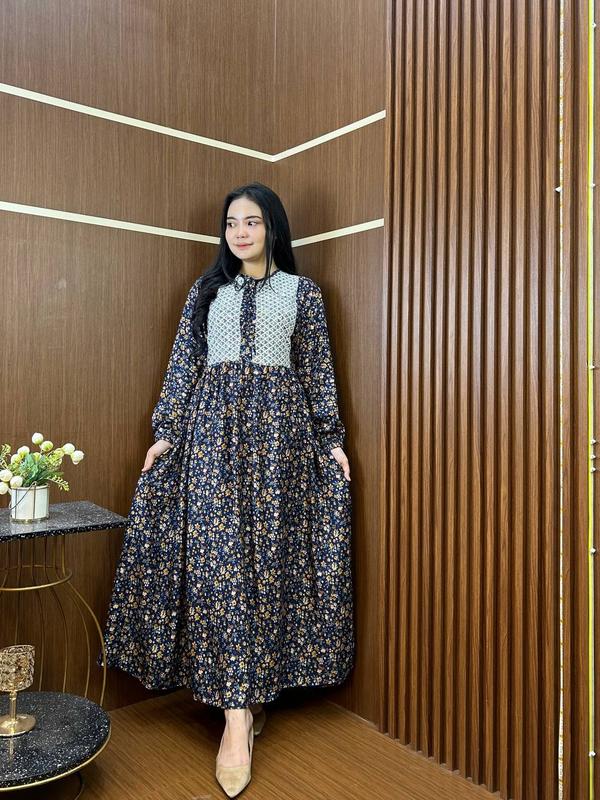 Gallery hawet - Clarissa Dress Rayon Motif With Renda 1