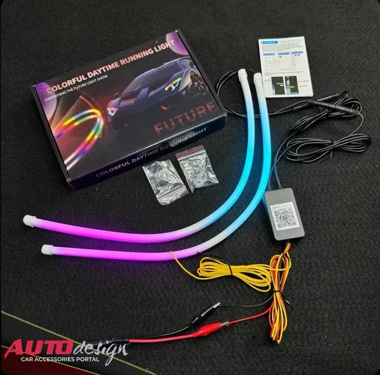 Lampu LED DRL Alis Flexibel WRGB APP Bluetooth 30 cm 45 cm 60 cm Welcome + RGB Matrix Mobil Motor Selang Sein Premium 0