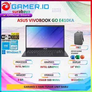 Asus Vivobook Go 14 E410KA N4500 8gb 256ssd W11 + OHS 14" FHD BLIT