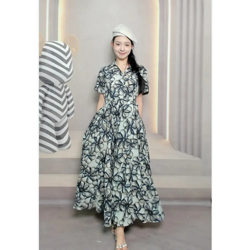 CHICMORE Gaya Baru Pinggang Slim Fit Cetak Panjang