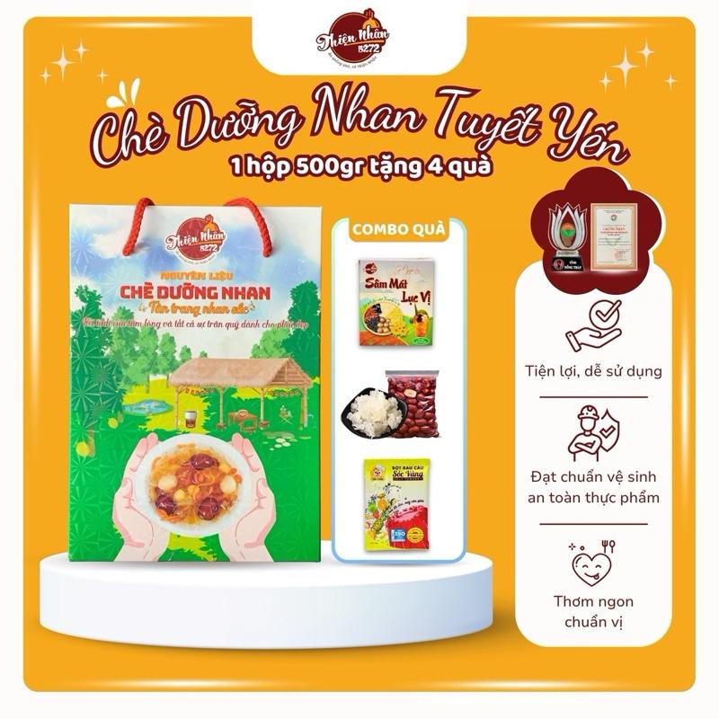 Set Chè Dưỡng Nhan 14 Vị ( Size Lớn 500gr [Shop Thiện Nhân 5272] ) - Tặng Kèm 1 Túi Táo, 1 Túi Yến & 1 Set Sâm Mát Lục Vị Nấu 10-12 Lít Nước