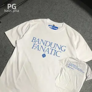 Kaos Pria Desain Huruf Besar Gaya Minimalis, Print Depan Belakang yang Stylish dan Nyaman Dipakai untuk Aktivitas Harian