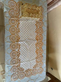 Product Review of <COD> Loyal Bosque Taplak Meja Tamu Oval Gold dan Silver Anti Air 40x85CM / Taplak Meja Bordir Taplak Meja Cutwork Random Gold/Silver / Baha D2 Kain Kain from S**a W**5 0