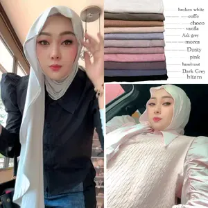 JIZEE-PASHMINA WANITA -PASHMINA MLEYOT JIZEE  Jilbab Muslim Kerudung Panjang Cantik bahan kaos rayon organik tencell