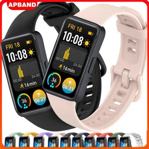 Silicone Sport Strap for Huawei Band 10 9 6 7 8  Strap Honor Band 6 Polos Soft Hematacc Tali Silikon Untuk Gelang Tali Jam Tangan Pintar Smartwatch Huawei Band 10 9 8 7 6 Olahraga Asli Accessories Rubber Band Tali Jam Tangan Sporty