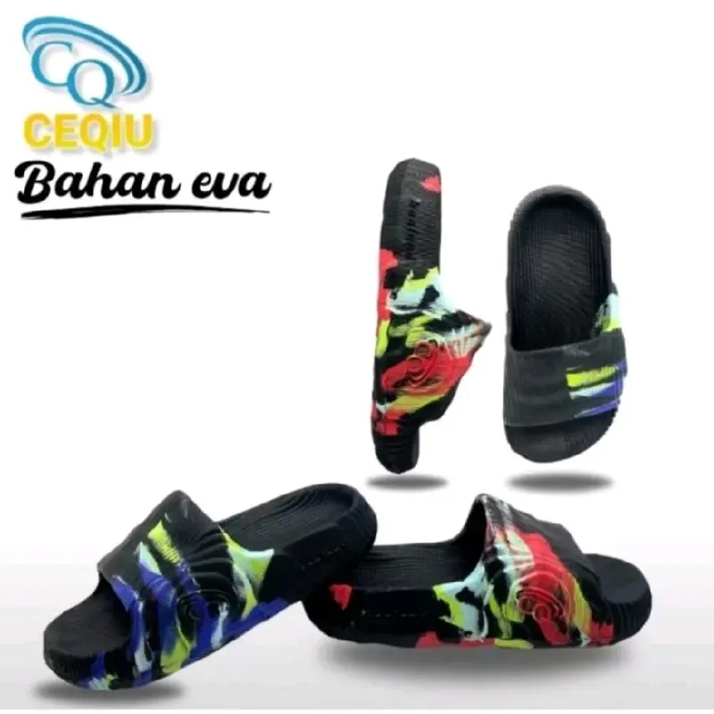 SANDAL ANAK COWOK TERBARU SANDAL LAKI-LAKI SELOP LORENG SLIP ON RINGAN LENTUR 0