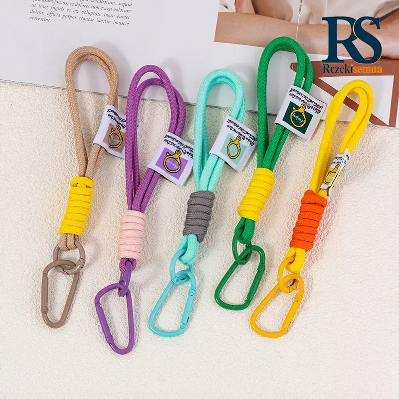 307 Charm/ Tali Gantungan Gelang Hp/ Phone Charm String Strap/ Lanyard HP paket gantungan kunci/tas /tali anyaman Outdoor mountains gantungan kunci/ kancing makana RS 6