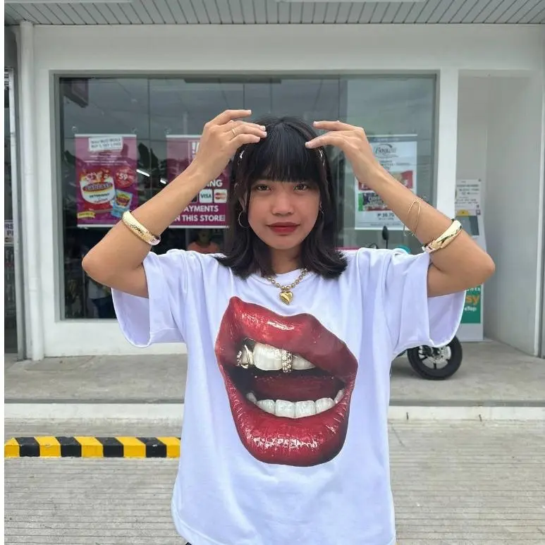White t shirts casual round neck top fitted T-shirt original art design pattern pure fashion streetwear Y2K trending tshirts basic top tees womenswear cod