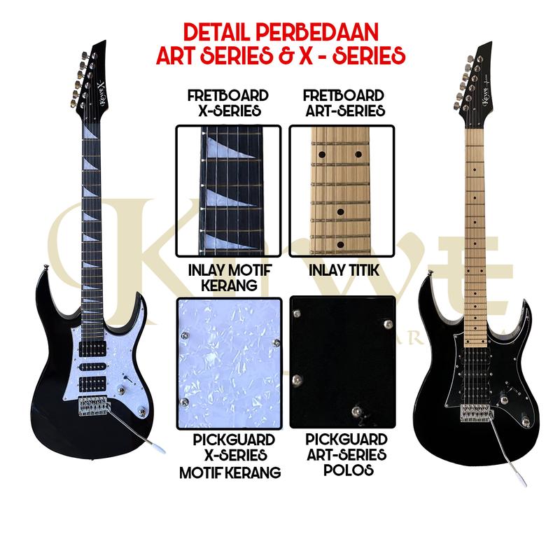 Gitar Listrik Merk KOWE Art Series Best Seller Free Efek DDC01 6